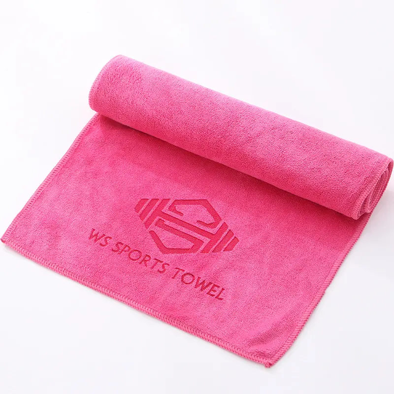 Impresión de marcado láser multicolor bordado diseño de logotipo personalizado tamaño gimnasio playa Fitness deportes toallas cara mano regalo toalla