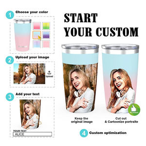 Vaso Térmico Personalizado de 20 oz con Doble Pared y Recubrimiento en Polvo, Taza Aislada al Vacío para Auto, Taza de Café de Acero Inoxidable con Tapa - Product Image 6