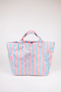 Bolsas de Mano Grandes de Vinilo a Rayas al por Mayor, Bolsas de Verano para Mujer para la Playa <span class=keywords><strong>o</strong></span> la Piscina, Bolsa de Mano Grande Brillante a Rayas - Product Image 6