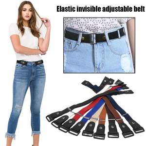 Ceinture élastique invisible réglable sans boucle pour jeans, ceinture sans boucle, ceintures faciles à porter pour femmes et hommes, extensible, sans tracas, idéale pour un cadeau - Product Image 3