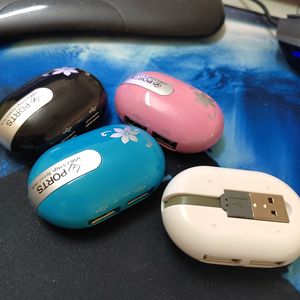 Mouse Shaped <b>Usb</b> 2.0 <b>Hub</b> 4 Ports Plastic High Speed Data Transfer For Computer Laptop Desktop Use - Product Image 4