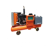 Compresseur d'air rotatif à vis lubrifié, portable, diesel, 50 kW, 180 CFM, faible bruit, pour l'exploitation minière et le forage de construction