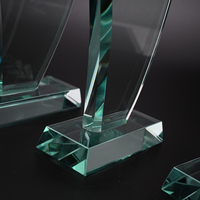 Trophée en verre de jade en forme de voilier, plaque de récompense sportive en cristal, cadre photo vierge à imprimer, artisanat et cadeaux personnalisés faits à la main de qualité supérieure