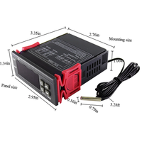 Contrôleur de température numérique double STC-3008 pour réfrigération et CVC, 12V 24V 220V, thermostat à deux sorties relais avec sonde