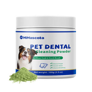 Vente en gros Private Label 100g Poudre de nettoyage dentaire pour animaux de compagnie Complément de blanchiment des dents pour chien pour éclaircir les sourires Prévenir le tartre dentaire - Product Image 2