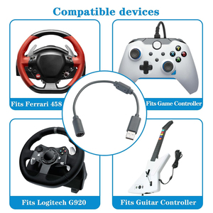 Cable USB con Conector Desmontable, Adaptador USB Compatible con el Controlador con Cable de Microsoft Xbox 360, <span class=keywords><strong>Guitar</strong></span> <span class=keywords><strong>Hero</strong></span>, Rock Band - Product Image 4