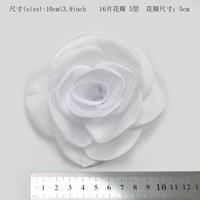 Accessoires de vêtements en satin de haute qualité, faits à la main, 10 cm, motif fleur brûlée, pour maillot de bain, DIY