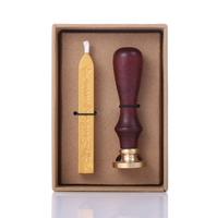 Sceau de cire en laiton timbre papier boîte-cadeau Kit de sceau de cire timbre personnalisé avec divers modèles