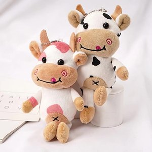 Lindo Peluche de <span class=keywords><strong>Vaca</strong></span>, Juguete de Peluche Súper Suave Relleno de Algodón PP, Bordado y Barnizado con UV, Regalo de Cumpleaños Unisex - Product Image 2