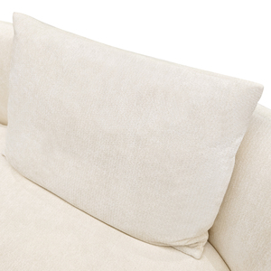 Wholesale Velvet Curved Boucle <strong>Sofa</strong> <strong>Cream</strong> White Modern 3-Seater with Throw Pillows Eco-Friendly Living Room Furniture for Villa - Product Image 4