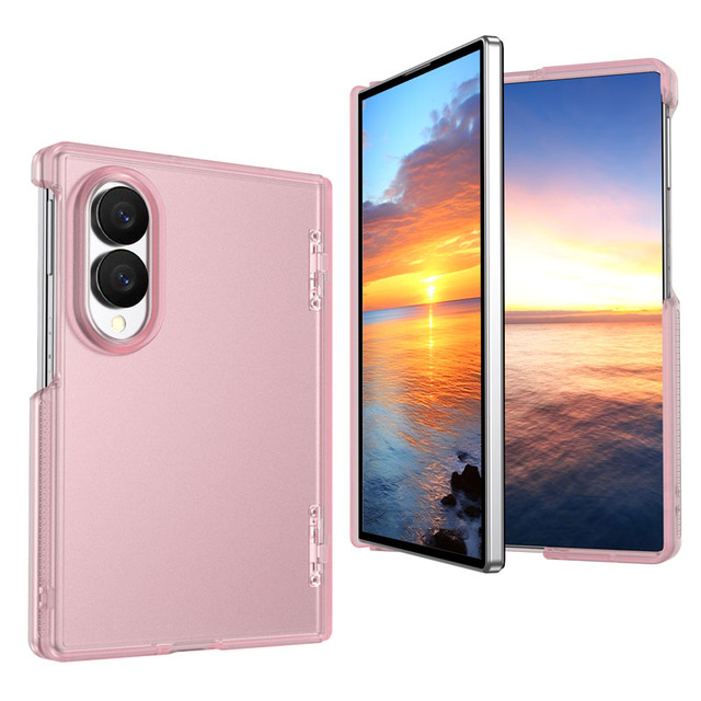 For Samsung Galaxy Z Fold 8 Wide 7 Matte PC Foldable Case Dual Hinge Auto Closure Full Coverage Shockproof Durable Slim Case