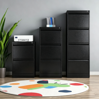 Meuble de classement de bureau moderne en métal à quatre tiroirs, format A4, pour dossiers suspendus, classeurs FC, index et archivage de contrats
