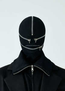 Pasamontañas de esquí tejido con cremallera plateada, permite <span class=keywords><strong>ver</strong></span> <span class=keywords><strong>los</strong></span> ojos y la boca, pasamontañas de esquí con cremallera, pasamontañas de esquí con orificio metálico, pasamontañas con cremallera - Product Image 2