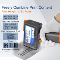 Imprimante à jet d'encre portable en aluminium M10S durable, machine de marquage et de codage portable