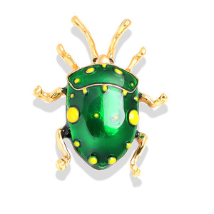Broche de insecto transfronterizo, diseño de abeja y escarabajo, con detalles de gota de aceite, de aleación y con incrustaciones de diamantes de imitación, bonito, personalizado, estilo europeo - Product Image 4