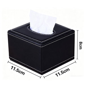 Bán buôn hình chữ nhật PU da mô hộp bìa biểu tượng tùy chỉnh khăn ăn mặt giấy Dispenser thiết kế hiện đại từ dưới - Product Image 2