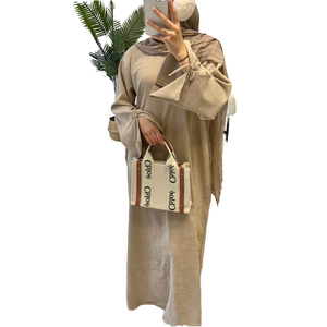 Robes d'hiver élégantes et respirantes du fabricant, 5 couleurs au choix, styles Abaya en velours épais à manches longues pour femmes musulmanes - Product Image 4