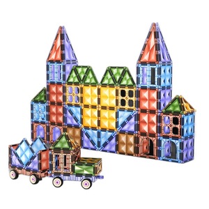 100 Pièces Southwind <span class=keywords><strong>Giant</strong></span> 7,5 mm Tuiles Magnétiques en Acrylique Transparentes Durables Blocs de Construction Magnétiques Impression Numérique pour l'Éveil des Bébés - Product Image 1