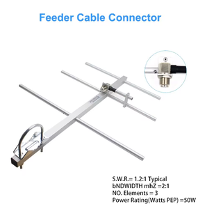 Antenna Yagi Gamma ad Alto Guadagno 7DBd con Connettore SO239 UHF430-450MHz per Walkie Talkie SHCHV C3678 <span class=keywords><strong>TYT</strong></span> MD398 Baofeng BF-888S e Droni - Product Image 2