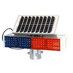 Lampu Strobo Sinyal Lalu Lintas Tenaga Surya Harga Distributor 4 Grup Lampu Peringatan Strobo Keselamatan Jalan Lampu Berkedip Merah Biru - Product Image 1