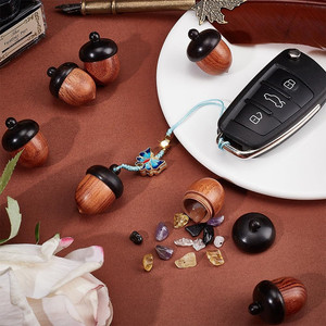 Ciondolo a Forma di Ghianda in Legno, Staccabile, in Legno di Cammello, Gioielli Natalizi per Bambini, Regalo Fai-da-Te per Creazione di Gioielli per Bambini - Product Image 4