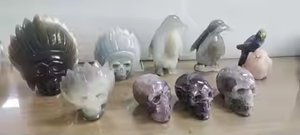Vente en gros de pingouins en agate naturelle sculptée, <span class=keywords><strong>pierres</strong></span> <span class=keywords><strong>précieuses</strong></span> en cristal, décorations en cristal pour cadeaux, décoration de la maison - Product Image 5