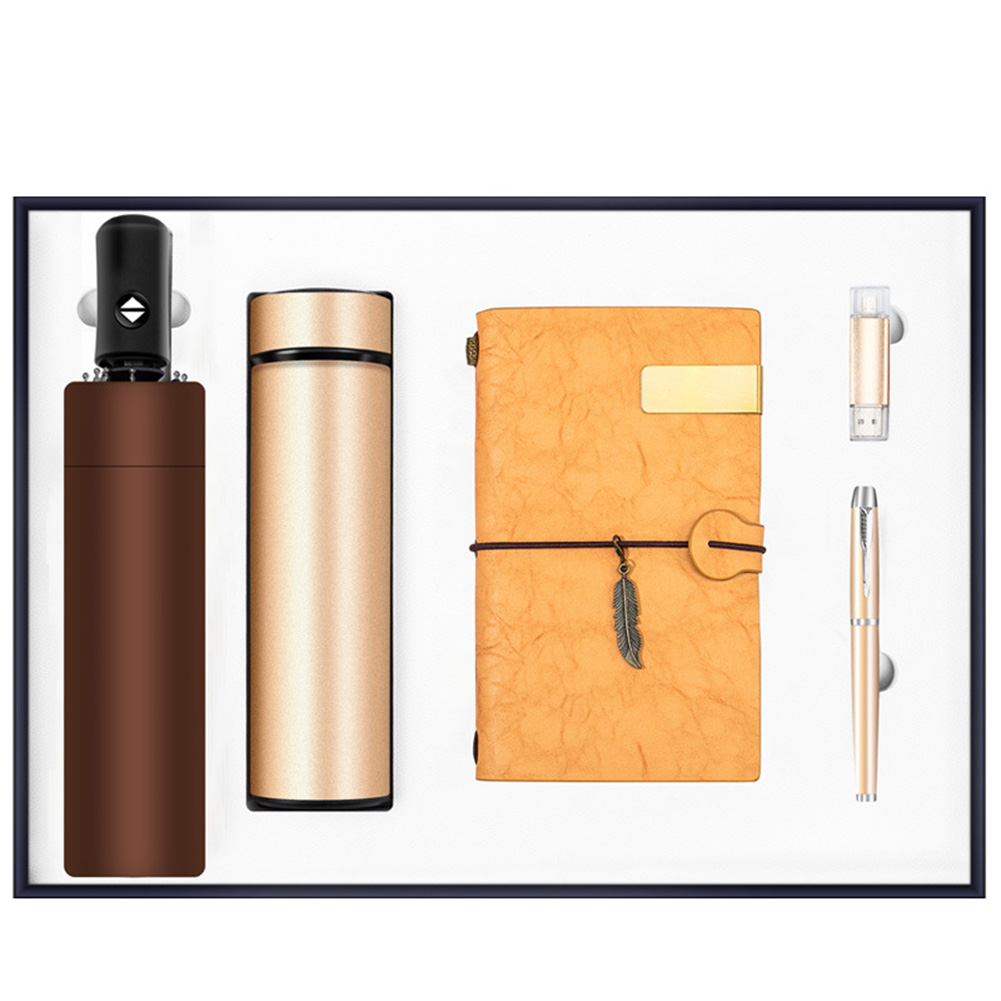 Cahier de Yellow5sets/stylo/16GUSB/parapluie/bouteille d'eau