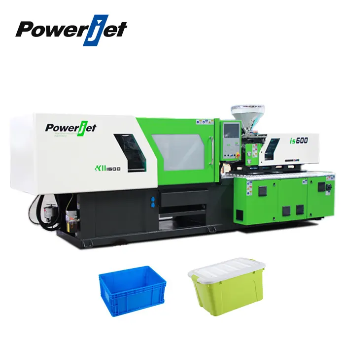 Powerjet Automatische Servo Plastic Abs Opslag Containers Maken Moulding Spuitgietmachine