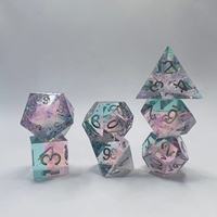 Donjons et Dragons en plastique Rpg Résine Polyédrique Carré Coin D20 Couleur Jeu de Dés Dnd