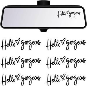 Miniatura Adesivo De Carro Wall Decal Fábrica Logotipo Personalizado 'Olá Lindo Espelho' para As Mulheres Espelho Retrovisor Decal Presente - Product Image 3