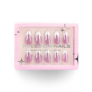 <span class=keywords><strong>Uñas</strong></span> postizas <span class=keywords><strong>elegantes</strong></span> de estilo francés con revestimiento para <span class=keywords><strong>uñas</strong></span> <span class=keywords><strong>cortas</strong></span> en forma de almendra, ideales para manicura <span class=keywords><strong>y</strong></span> pedicura, 30 unidades - Product Image 3