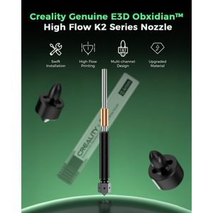 Accesorio de impresora 3D Creality K2 Plus, boquilla ObxidianTM de alto flujo de 0,4mm, diseño multicanal de acero endurecido, velocidad de 600 mm/s - Product Image 3