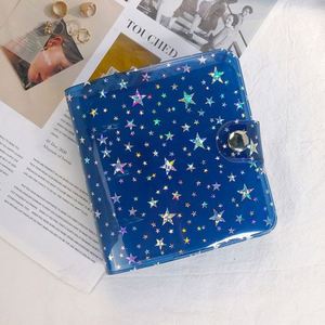 Portable 3-<b>Ring</b> Notebook Organizer PVC Cover Button Closure Travelle Journal <b>Binder</b> for Daily Use Business Card Organization - Product Image 2