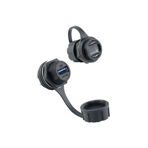 ขั้วต่อ USB กันน้ำ Lshitech <span class=keywords><strong>IP68</strong></span> แบบตัวเมีย สำหรับติดตั้งบนแผงควบคุม ใช้สำหรับงานอุตสาหกรรมและยานยนต์ - Product Image 4