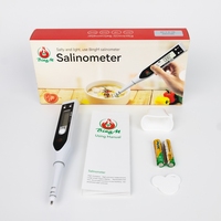 Testeur multifonctionnel de qualité de l'eau (salinité, pH, EC) avec sonde étanche pour piscine, spa et aquarium d'eau salée