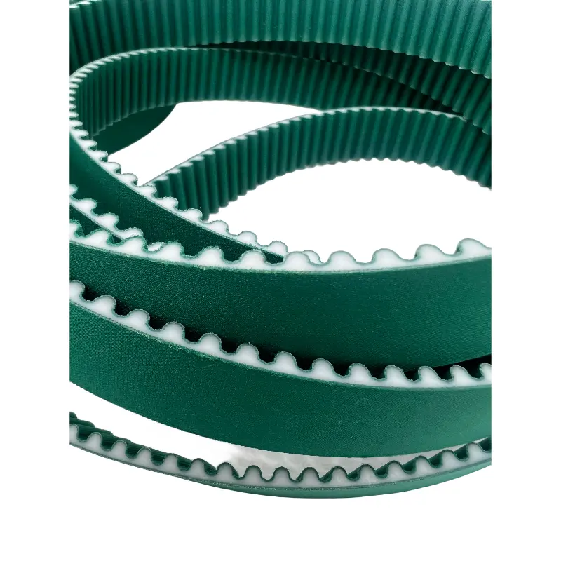Manufacturer Custom Polyurethane Tooth Belt Green M Synchronous High Temperature Resistant Rubber Ring Power Transmission Parts