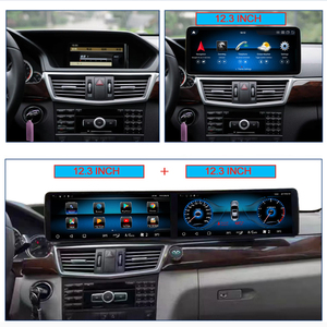 Pour <span class=keywords><strong>Mercedes</strong></span> Benz W212 S212 E200 E300 E350 E400 Double écran 12,3 pouces Android Carplay GPS USB Lecteur multimédia - Product Image 1