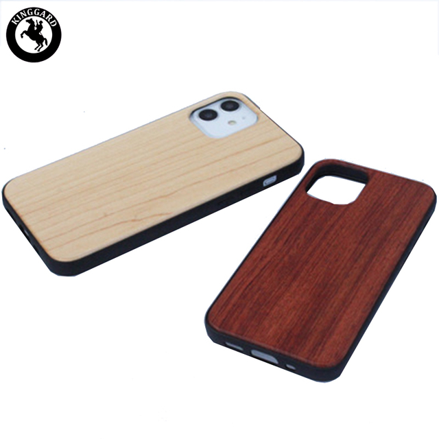 High Quality Custom Laser Engraving Logo Wood+TPU Shockproof Real Wood Phone Case for Phone 14 14 Pro Max Wood Blank Phone case