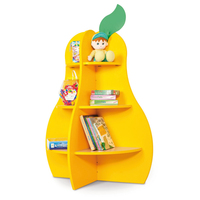 Étagère Montessori en forme de poire préscolaire pour la maternelle et les tout-petits Étagère intégrée pour garderie Meubles pour pépinière Bibliothèque en bois Fourniture