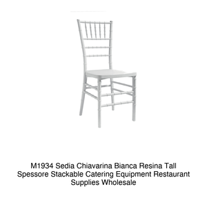 Sedia <span class=keywords><strong>Chiavarina</strong></span> M1934 Bianca in Resina, Alta e Robusta, Impilabile, Attrezzatura per Catering, Forniture per Ristoranti, Vendita all'Ingrosso - Product Image 2