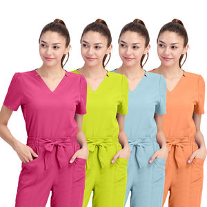 Logo personnalisé ensemble de gommages médicaux OEM hôpital clinique Salon gommages polyester Spandex uniformes de médecin conception à la mode ensembles d'infirmière - Product Image 1