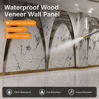 Panneau mural en bois plaqué WPC moderne de luxe, imperméable et durable, design en cristal de carbone pour hôtel, mur de télévision, maison, extérieur