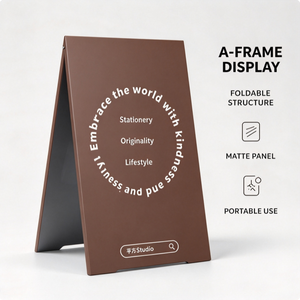 Lichtgewicht dubbelzijdige opvouwbare A-frame displayrekken, stevige reclamehouder voor retail, café, promotie en reclame. - Product Image 2