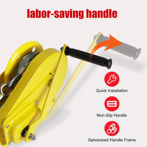 热卖2600磅手动绞车、带2速齿轮的手动回收绞车和自动制动器，用于吉普卡车拖车船提升 - Product Image 5