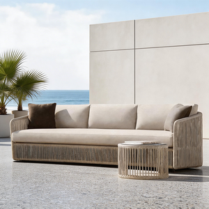 Sofás de Jardín, MOQ Bajo, Juego de Sofás Modernos de Mimbre y Teca para Exteriores - Product Image 1