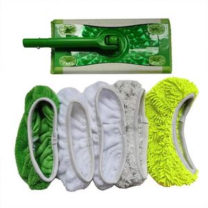 Thickened Elastic Band Flat <b>Mop</b> Cloth Coral Fleece/Microfiber/Chenille Replacement Rotary <b>Mop</b> Cleaning Pad for Bathroom - Product Image 3