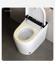 WC intelligent P-Trap en céramique avec chasse automatique, petite taille, avec bidet et siège à commande à distance, salle de bain moderne, électrique, pour la maison