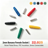 Connecteur femelle banane 2 mm en cuivre pur, accessoires de prise, prise ronde, connecteur métallique entièrement en cuivre, adaptateur de borne banane en laiton
