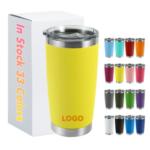 Mug de voyage isotherme avec logo personnalisé, gobelet en acier inoxydable de 20 oz avec couvercle coulissant, gobelet isotherme pour garder au chaud et au froid - Product Image 1
