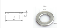 General Industry Stainless Steel Flat Washers M6 Thickness 1mm with Outer Dia 10mm